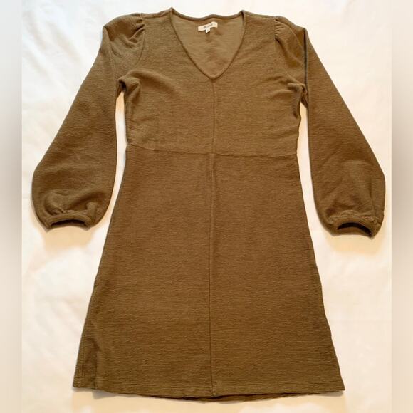 MADEWELL Womens Vintage Dress Sz Small Texture & Thread Crepe Balloon-Sleeve - Picture 11 of 11